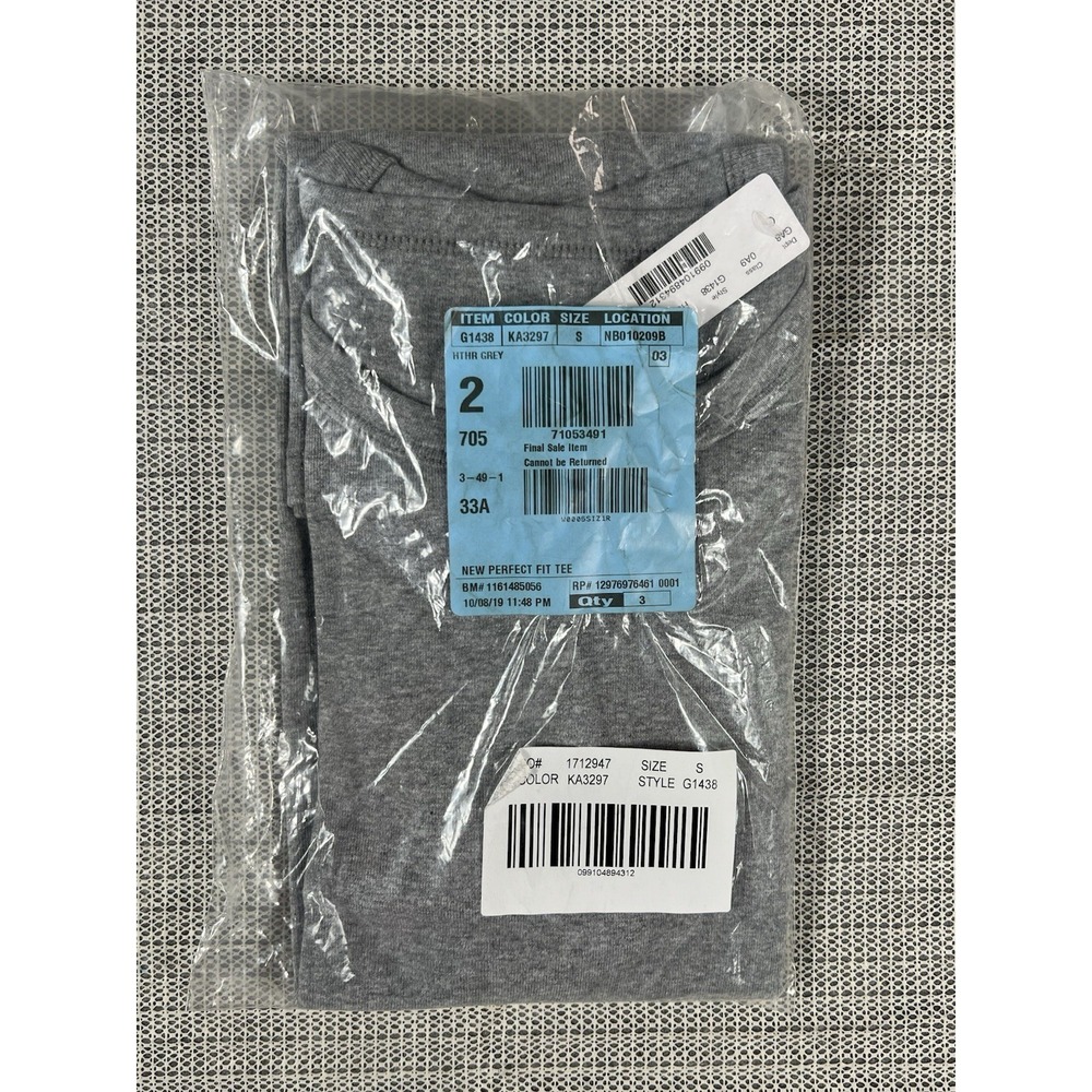 Women's J.Crew The Perfect Fit gray crew neck short sleeve S NEW